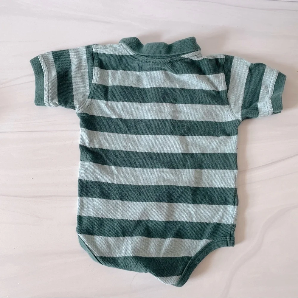 Vintage Disney Store Winnie the Pooh & Tigger Striped Polo Onesie-Size 24 months